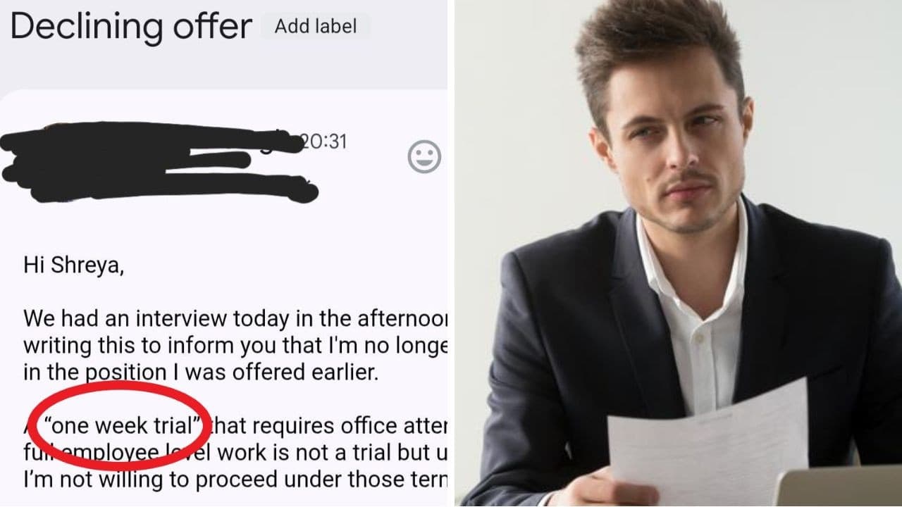Job Seeker's Viral Rejection of Unpaid Trial Sparks Debate on Exploitative Hiring Practices