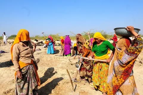 Women working under the scheme in Rajasthan