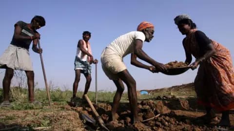 Rural workers in a field